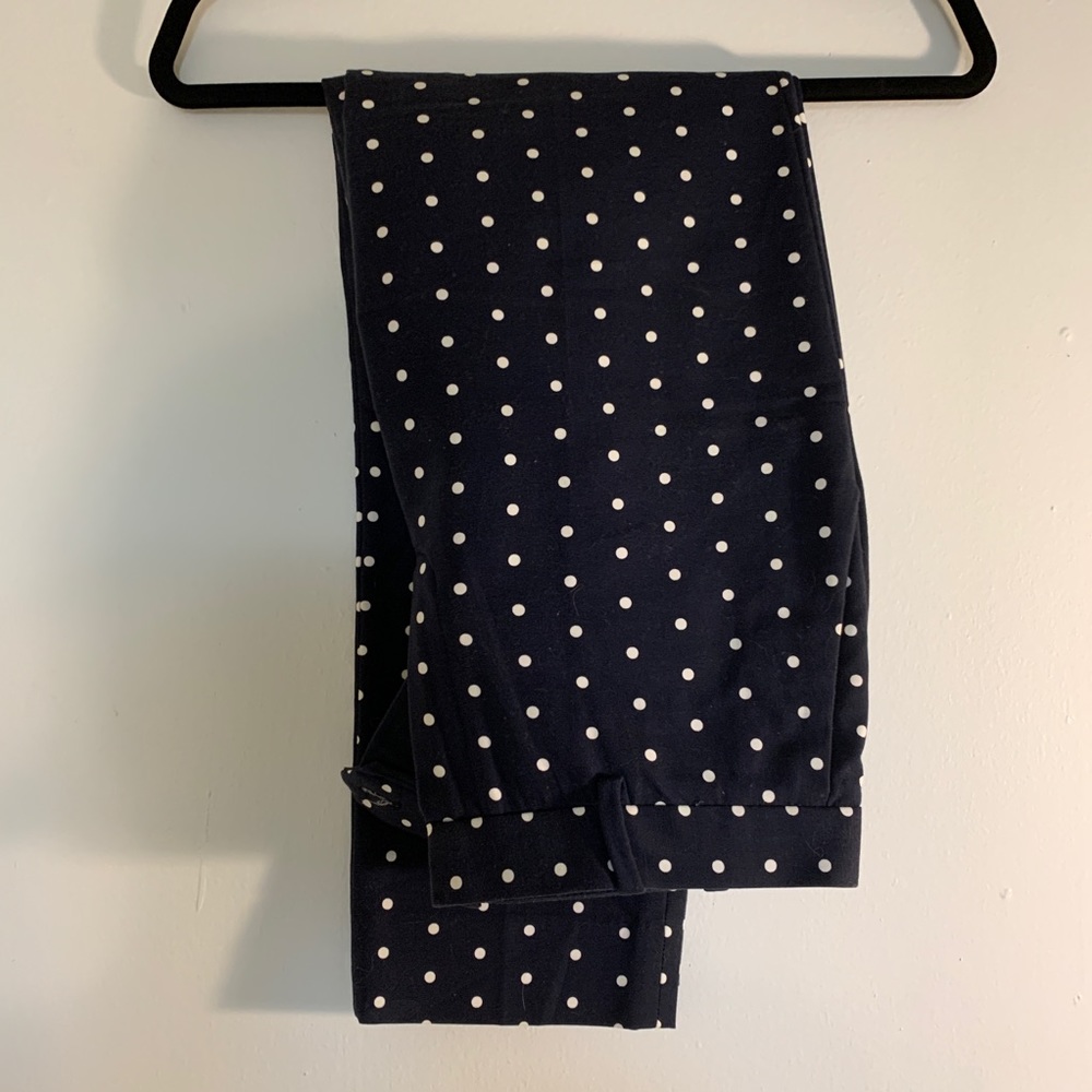 Polka Dot Slim Crop Pants